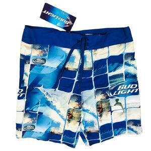 NEW Bud Light Party Festival Men’s Board Shorts Size 36-38